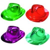 Sombrero Plastico Colores Metalicos