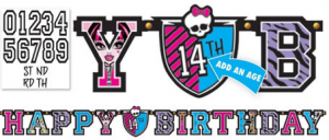 Monster High Banner para Personalizar la Edad