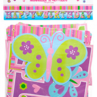 Banner Happy Birthday Mariposas