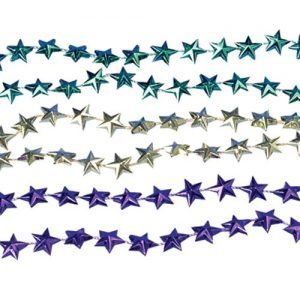 Collares Colores Metalicos Estrellas Paq 12 Unid