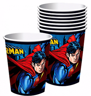 Superman Vaso Carton Paq 8 Unid