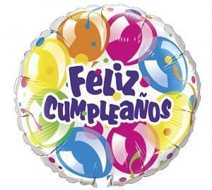 Globo Metalico 18" Feliz Cumpleanos (Redondo) Precio: ¢ 2.400,00