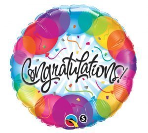 Globo Metalico 18" Congratulations !(Redondo) Precio: ¢ 2.400,00