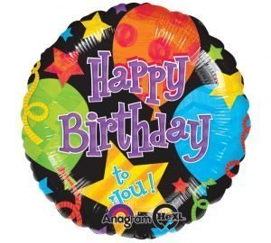 Globo Metalico 18" Happy Birthday (Redondo) Precio: ¢ 2.400,00