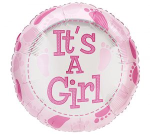 Globo Metalico 18" It's a Girl (Redondo) Precio: ¢ 2.400,00