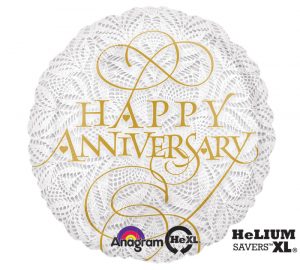 Globo Metalico 18" Happy Anniversary (Redondo) Precio: ¢ 2.400,00