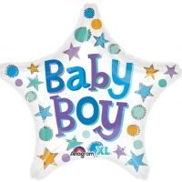 Globo Metalico 18" Baby Boy (Estrella)