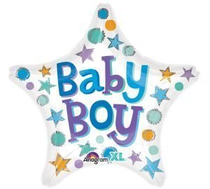 Globo Metalico 18" Baby Boy (Estrella)
