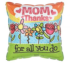 Globo Metalico 18" Mom Thanks for All you Do