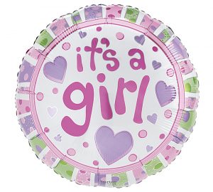 Globo Metalico 18" It's a Girl