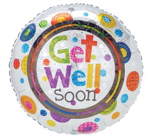 Globo Metalico 18" Get Well Soon (Recuperate Pronto)