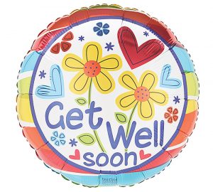 Globo Metalico 18" Get Well Soon (Recuperate Pronto)