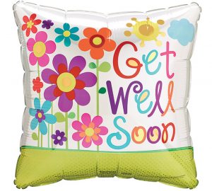 Globo Metalico 18" Get Well Soon (Recuperate Pronto)