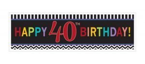 40Th Birthday Banner Precio: ¢ 4.500,00