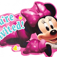 Minnie Invitaciones Party Time Heredia