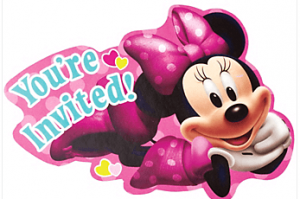 Minnie Invitaciones Party Time Heredia